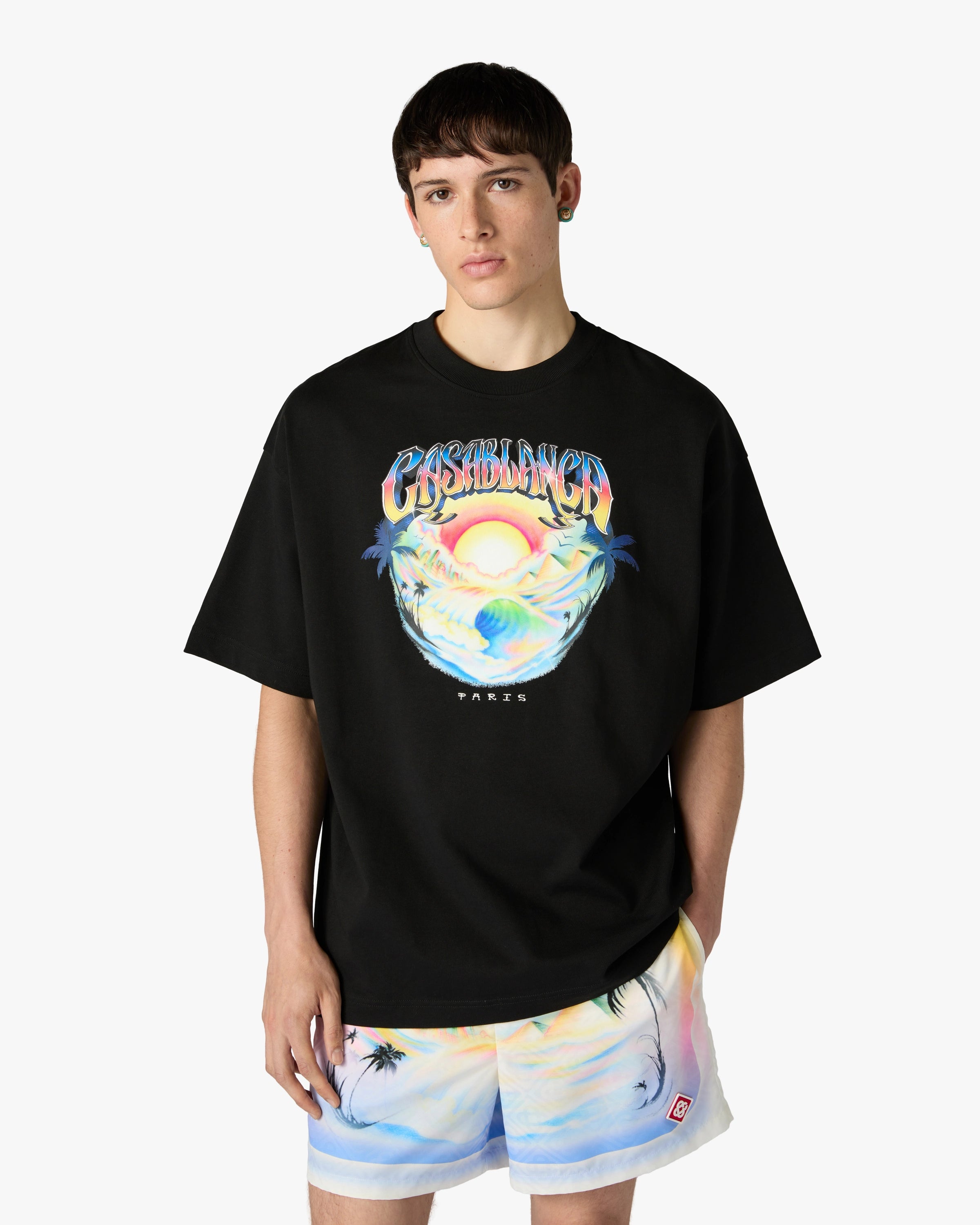 Black Airspray Oversized Short Sleeve T-Shirt