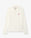 White Boucle Long Sleeve Polo Shirt