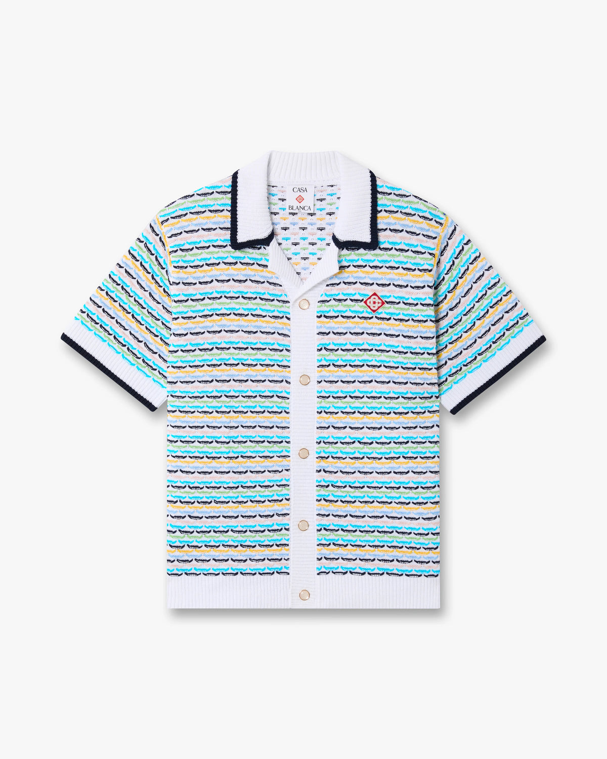 Crochet Tuck Stitch Short Sleeve Shirt
