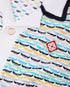 Multicolour Crochet Tuck Stitch Short Sleeve Shirt