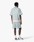Multicolour Crochet Tuck Stitch Short Sleeve Shirt