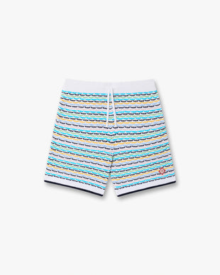 Multicolour Crochet Tuck Stitch Shorts