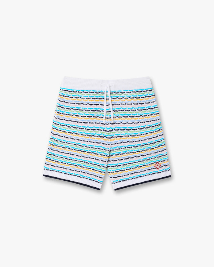 Multicolour Crochet Tuck Stitch Shorts
