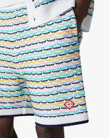 Multicolour Crochet Tuck Stitch Shorts