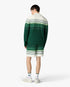 White & Green Boucle Stripe Shorts