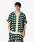 Green Crochet Mosaic Short Sleeve Shirt
