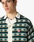 Green Crochet Mosaic Short Sleeve Shirt