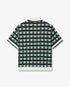 Green Crochet Mosaic Short Sleeve Shirt