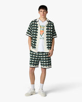 Green Crochet Mosaic Shorts