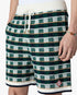 Green Crochet Mosaic Shorts
