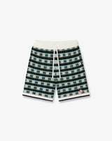 Green Crochet Mosaic Shorts