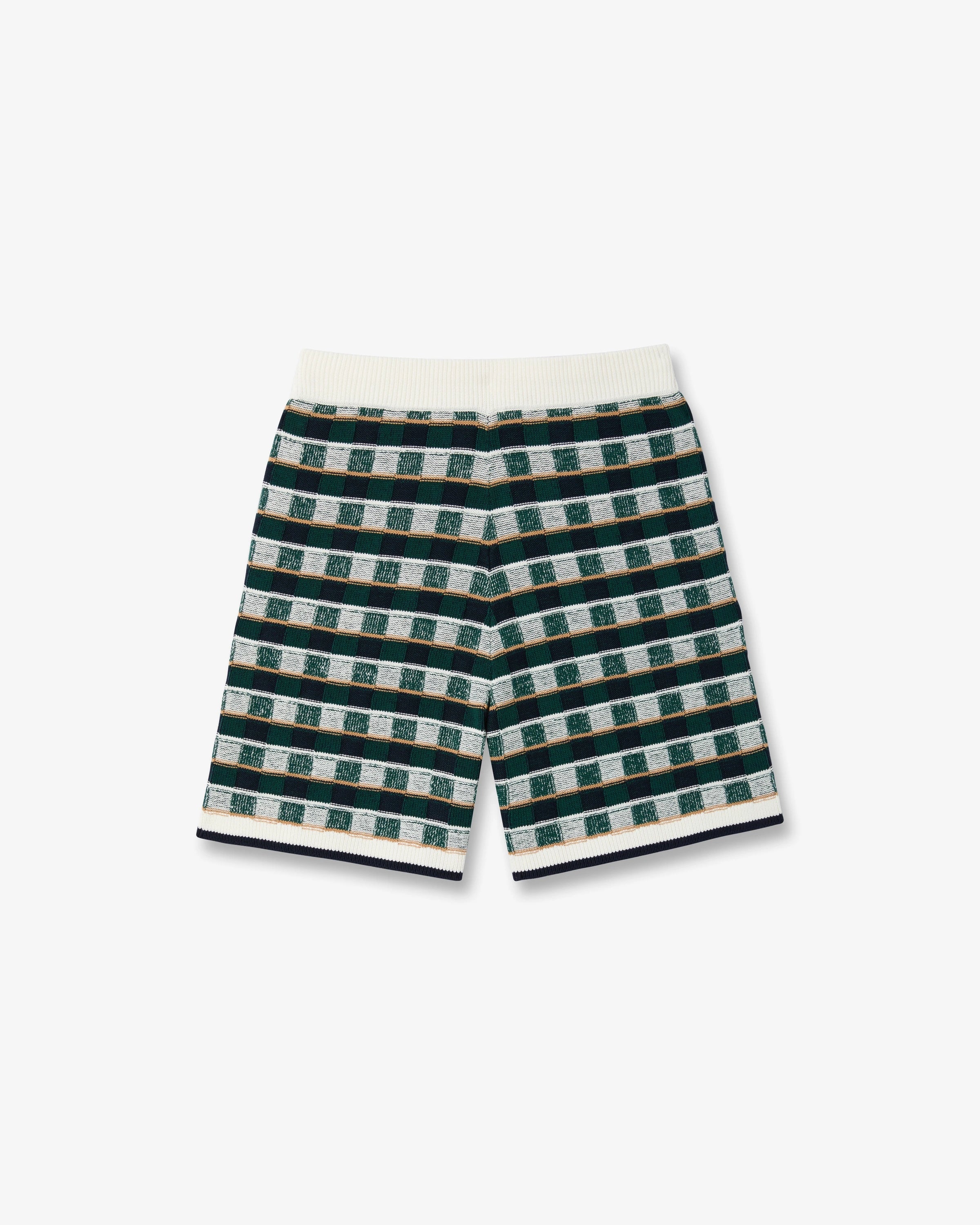 Green Crochet Mosaic Shorts