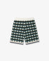 Green Crochet Mosaic Shorts