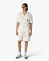 White Palm Tree Emblem Crochet Shorts