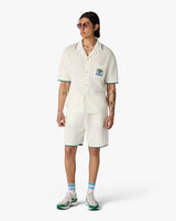 White Palm Tree Emblem Crochet Shorts