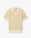 Beige Knit Logo Short Sleeve Polo Shirt