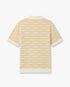Beige Knit Logo Short Sleeve Polo Shirt