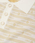 Beige Knit Logo Short Sleeve Polo Shirt