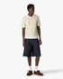 Beige Knit Logo Short Sleeve Polo Shirt
