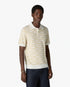 Beige Knit Logo Short Sleeve Polo Shirt