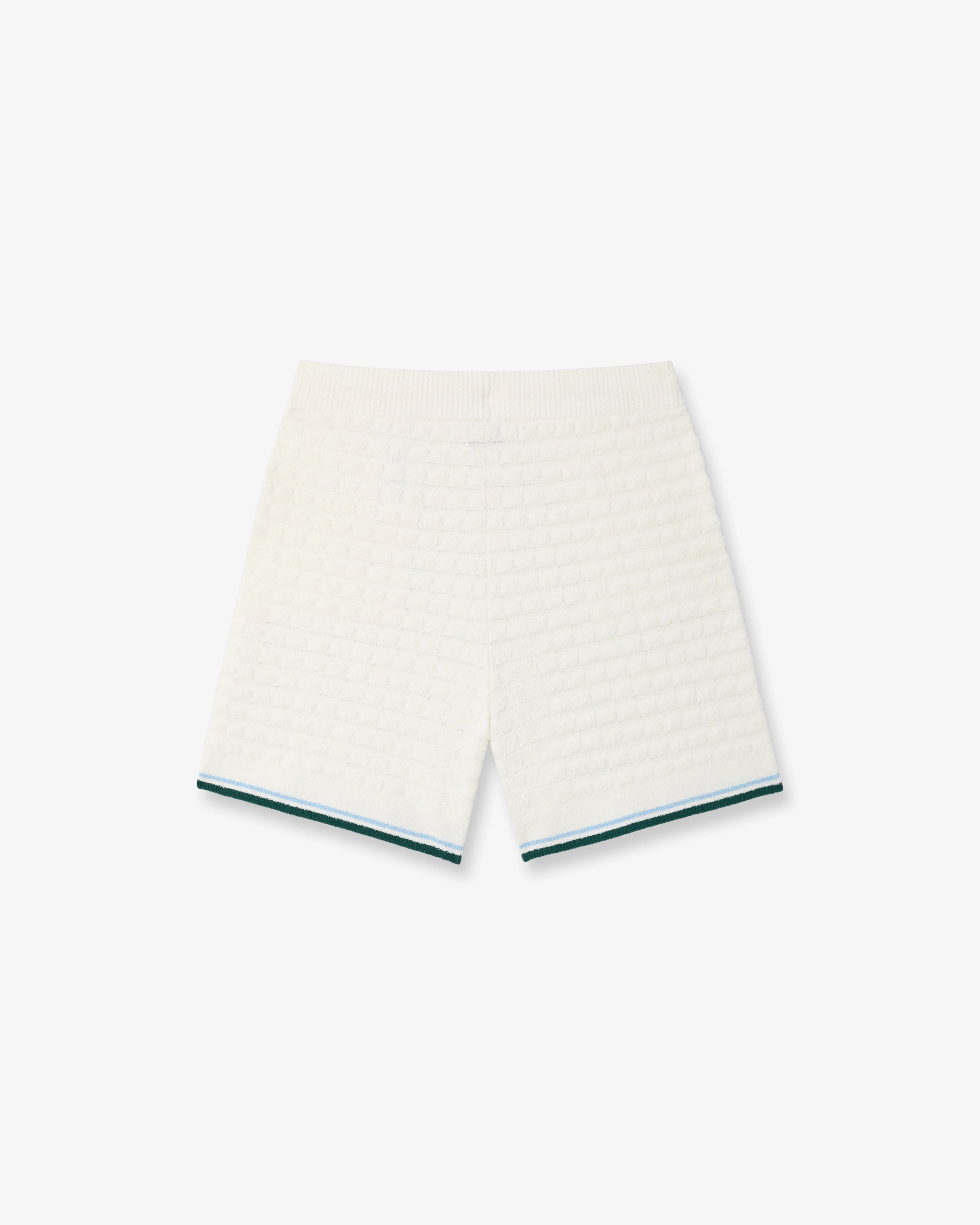 White Boucle Shorts