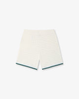 White Boucle Shorts