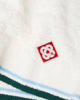 White Boucle Shorts