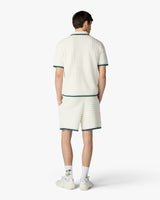 White Boucle Shorts
