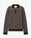 Dark Brown Knit Logo Long Sleeve Polo Shirt