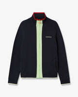 Navy Merino Track Jacket
