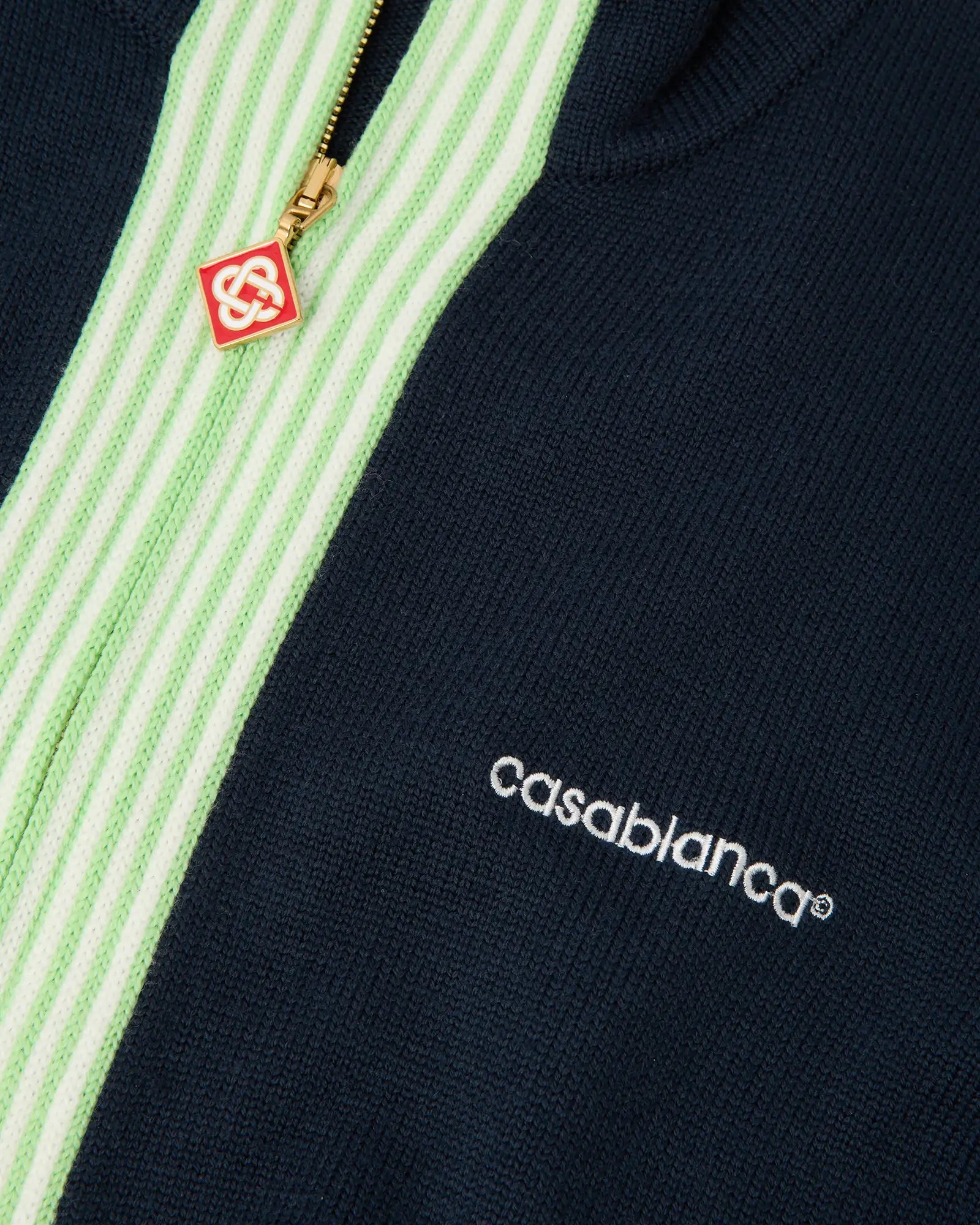 Navy Merino Track Jacket