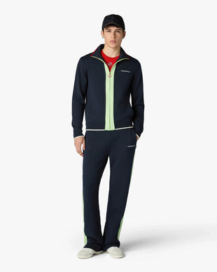 Navy Merino Track Jacket