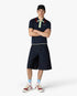 Navy Merino Short Sleeve Polo Shirt