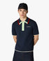 Navy Merino Short Sleeve Polo Shirt