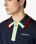 Navy Merino Short Sleeve Polo Shirt