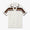 Chemise à manches courtes blanche et marron en crochet à rayures tennis