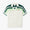 Chemise à manches courtes verte et blanche en crochet à rayures tennis