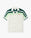 Green & White Tennis Stripe Crochet Short Sleeve Shirt