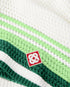 Green & White Tennis Stripe Crochet Shorts