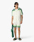 Green & White Tennis Stripe Crochet Shorts