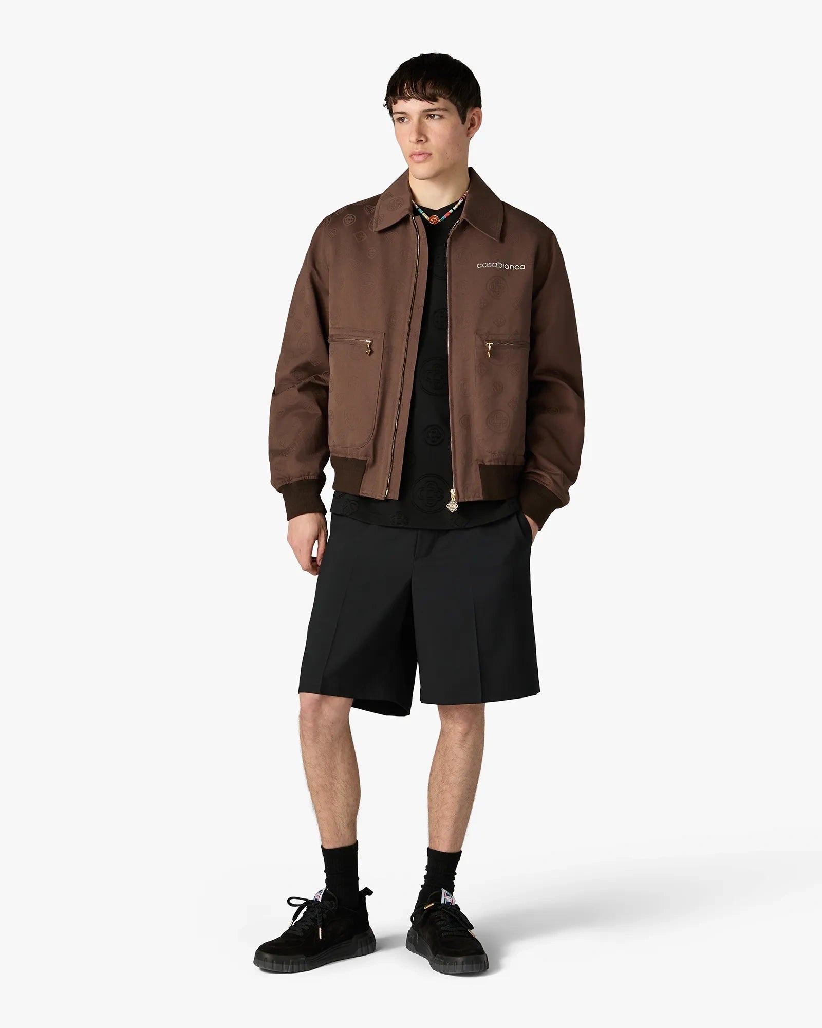 Dark Brown Monogram Cotton Blouson