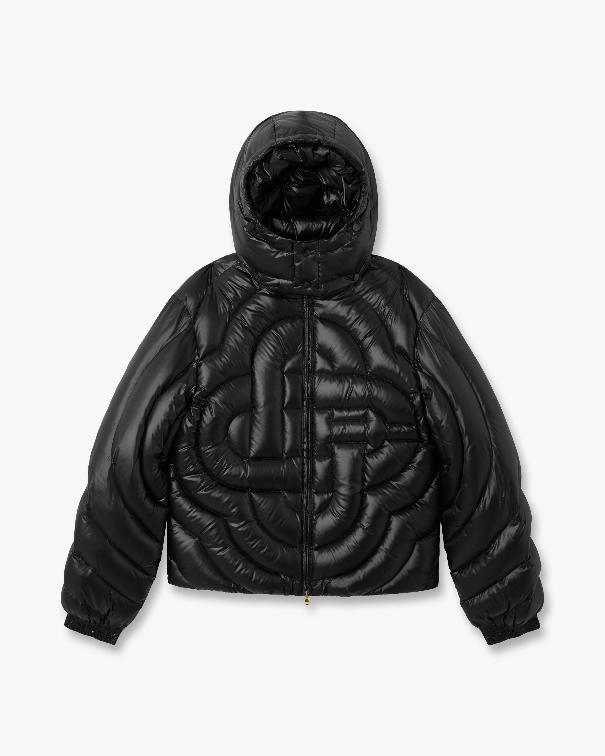 Black Quilted Down Puffer Jacket
