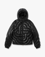 Black Quilted Down Puffer Jacket