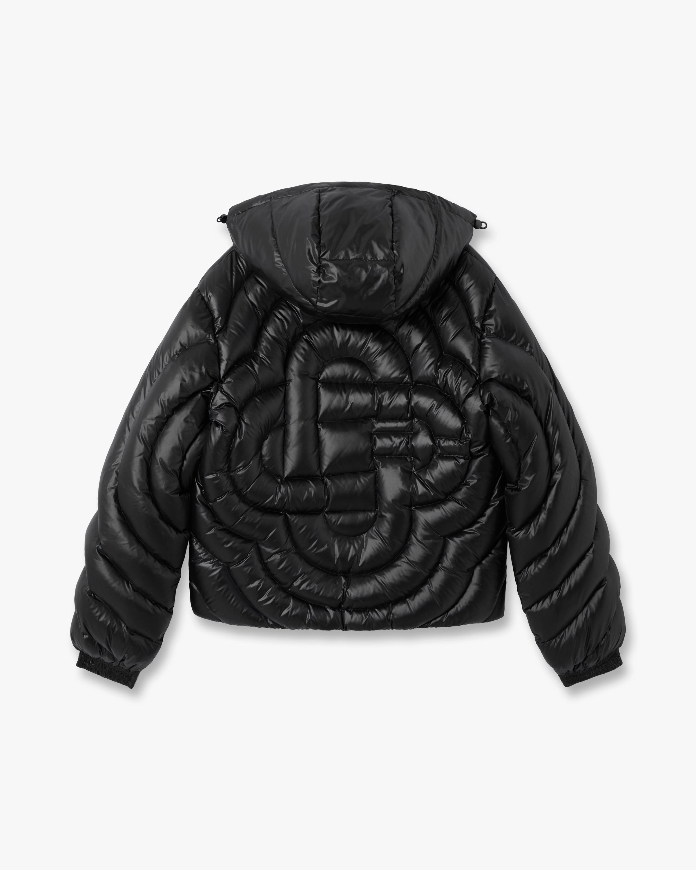 Black Quilted Down Puffer Jacket