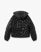 Black Quilted Down Puffer Jacket