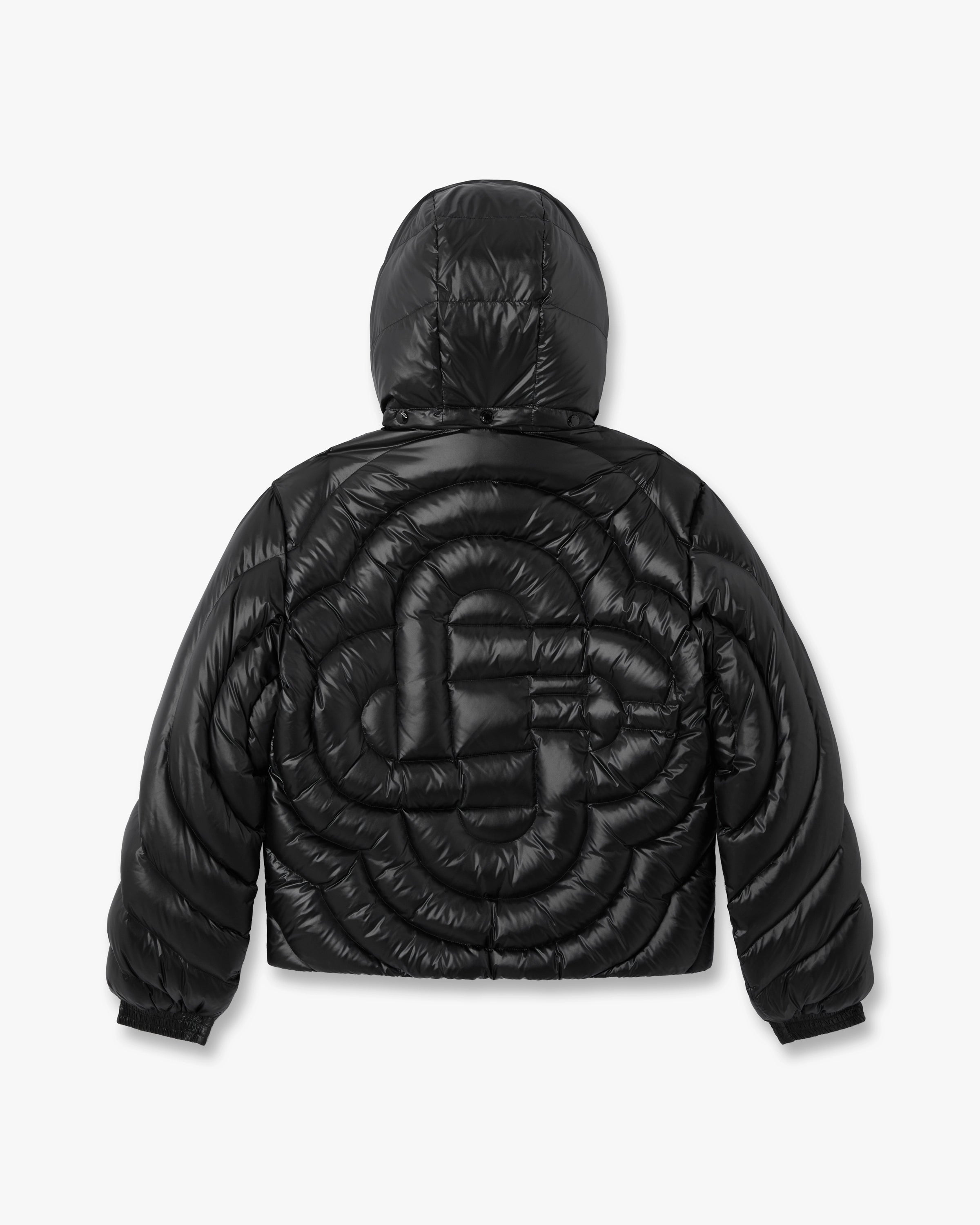 Black Quilted Down Puffer Jacket