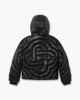 Black Quilted Down Puffer Jacket