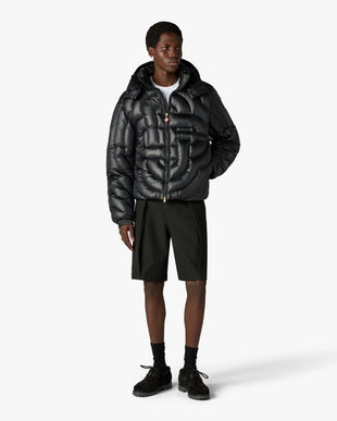 Black Quilted Down Puffer Jacket