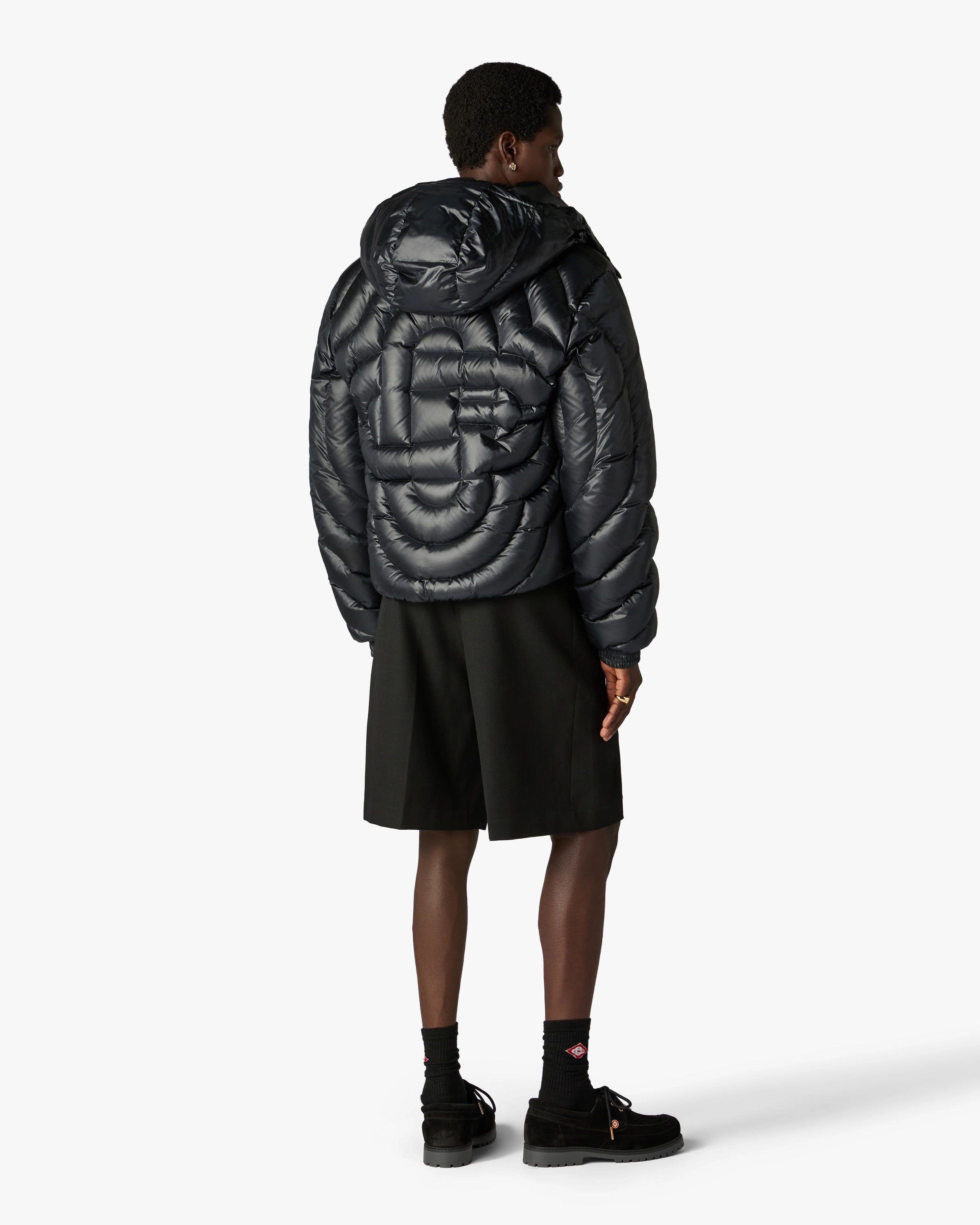 Black Quilted Down Puffer Jacket