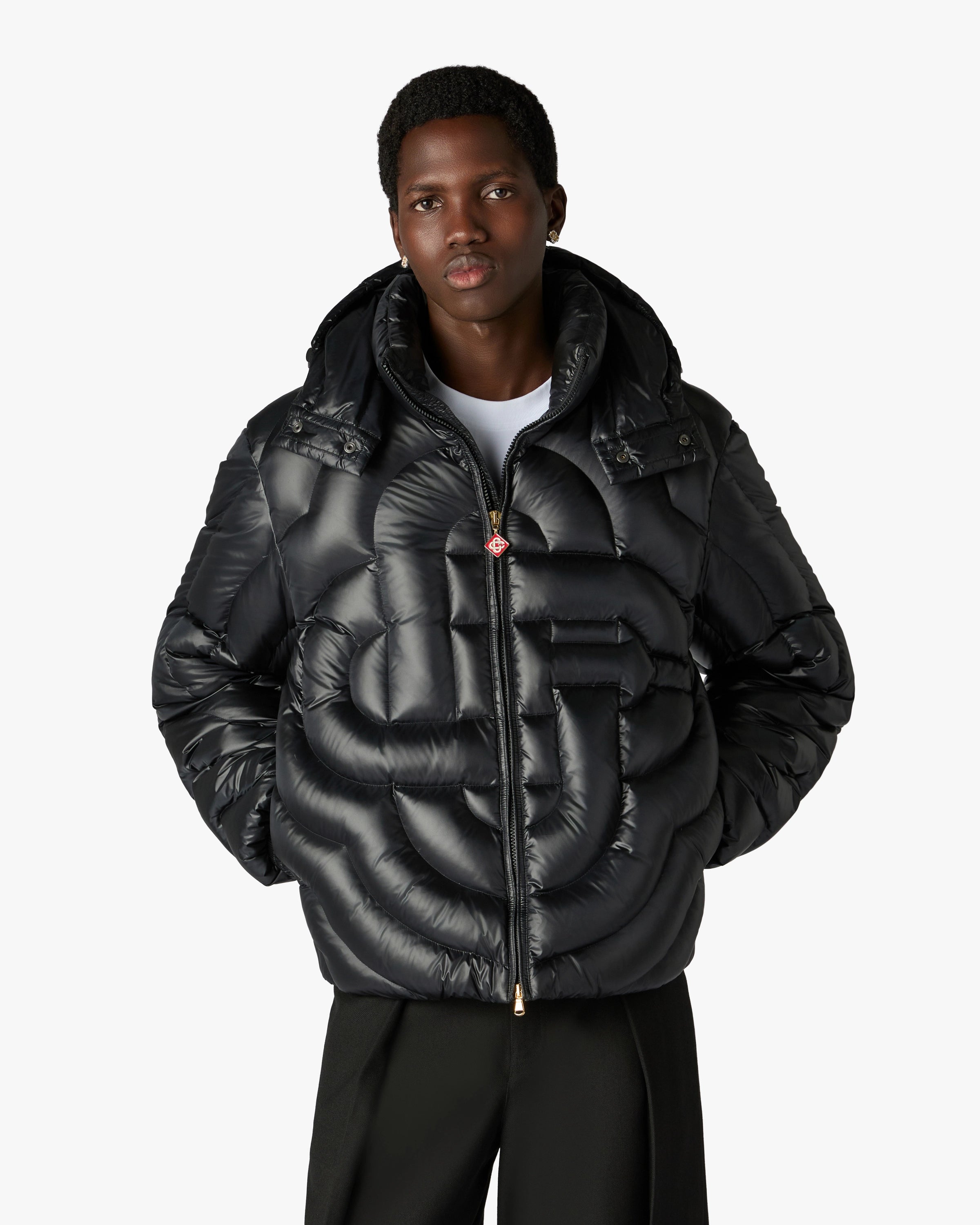 Black Quilted Down Puffer Jacket